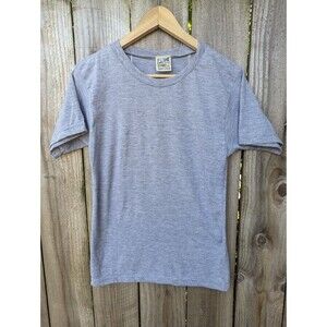 Vintage Travelsmith Baselayer T Shirt Gray Short Sleeve Polyester Small 90s